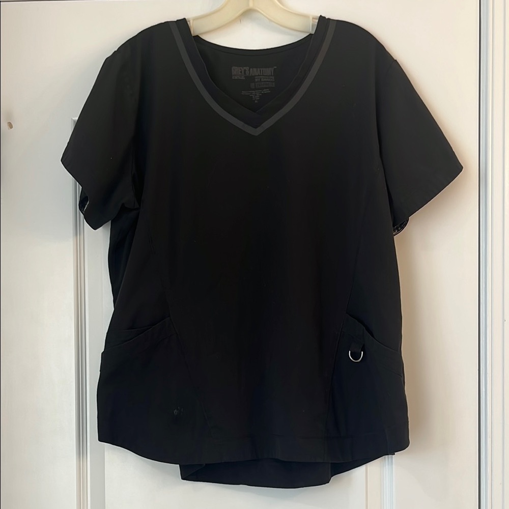 Grey's Anatomy Black Scrub Top